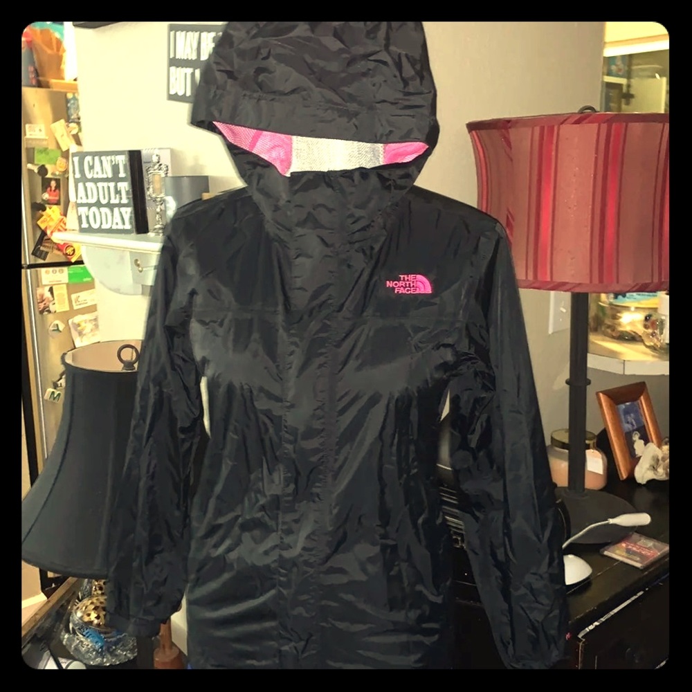 🌲NorthFace Hyvent Black Jacket w/Hood-Small🌲